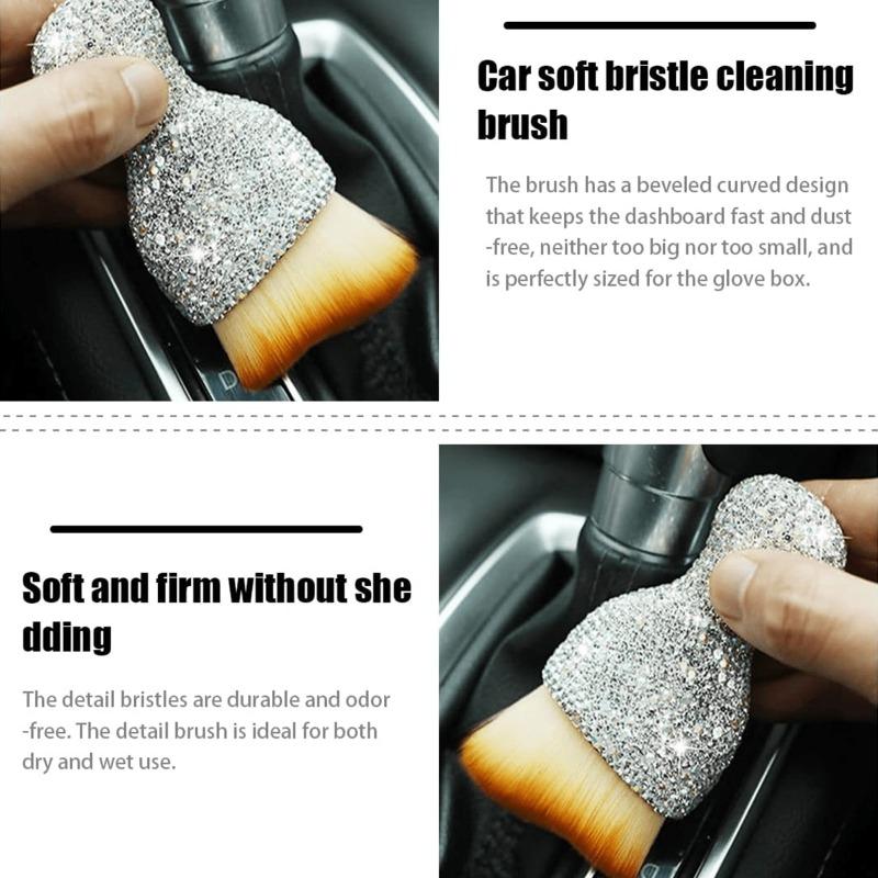 Car Interior Detailing Brush, Auto Interior Soft Hair Removal Brush,Car Cleaning Brush Interior Soft Bristles Detailing Brush Dusting Tool For Car
