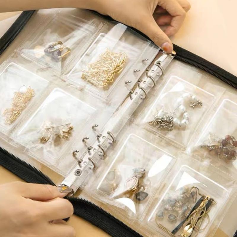 Jewelry Storage Solution with Individual Pockets Dust Proof Jewelry Holder with Fashionable Look for Women