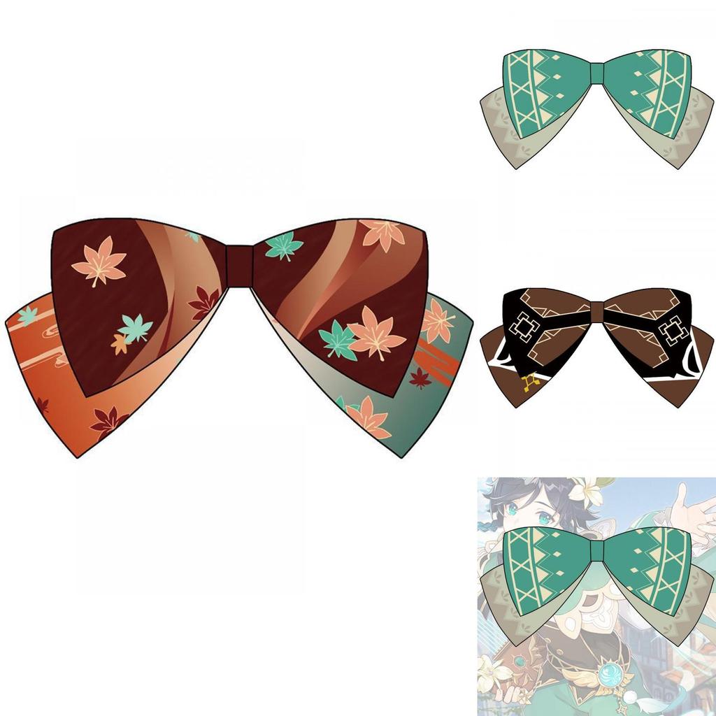 Anime Genshin Impact Hutao Schleife Haarnadel Haaraccessoires für Mädchen Realistisches und Zartes Design