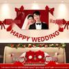 Wedding Bedroom Decoration Set with Double Happiness Stickers for Bride & Groom