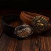 Luxury Design Western Cowboy Belt Trendy Brand Embossed Horse Buckle Belt Waistband For Women Man