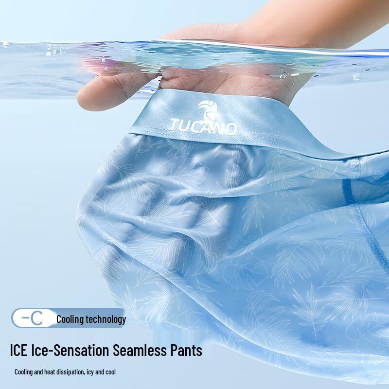 Woodpecker Men's Ginseng Care Antibacterial Ice Silk Boxer Briefs (4-Pack)