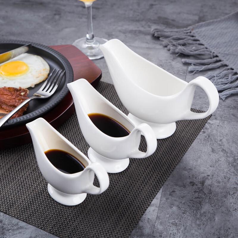 Zhaoran 8oz Ceramic Gravy Boat & Creamer