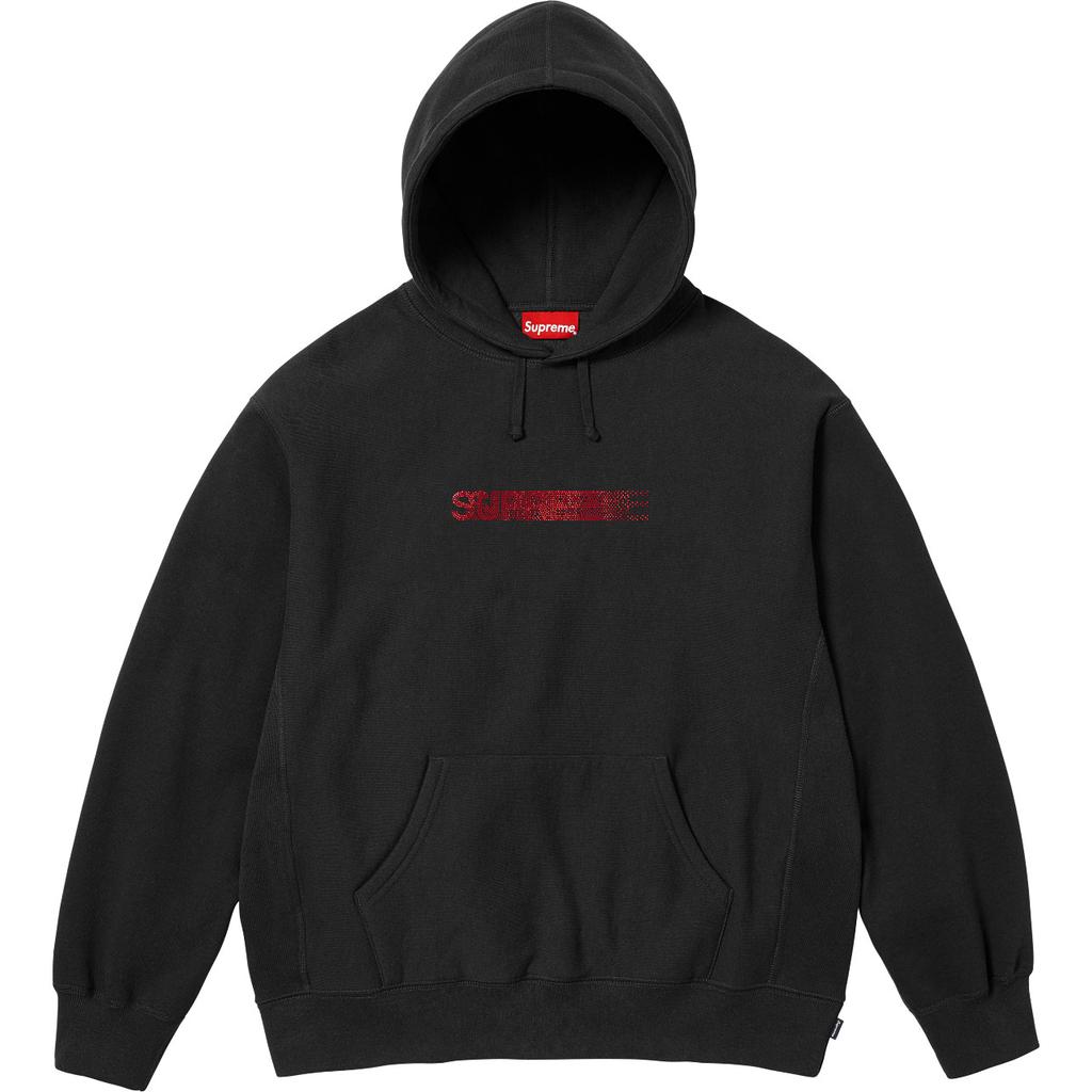 Supr Hoodie Men's Fleece-Lined Loose Streetwear Hip Hop Long Sleeve Pullover Solid Color