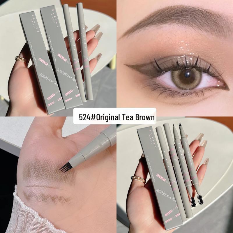 

Карандаш для бровей Klaisy 3D с четырьмя зубцами: Стойкий, Водостойкий, Потостойкий, Не размазывается, с Тонким кончиком.