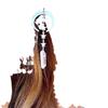 Handmade Metal Moon Star Statement Earrings For Ladies Summer Casual Wear