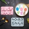 Easter Silicone Mold 8 Cavity 3D Bunny Carrot Egg Chick Shapes Non-Stick Flexible Mold Chocolate Candy Pudding Soap Clay Baking Decorating Tool