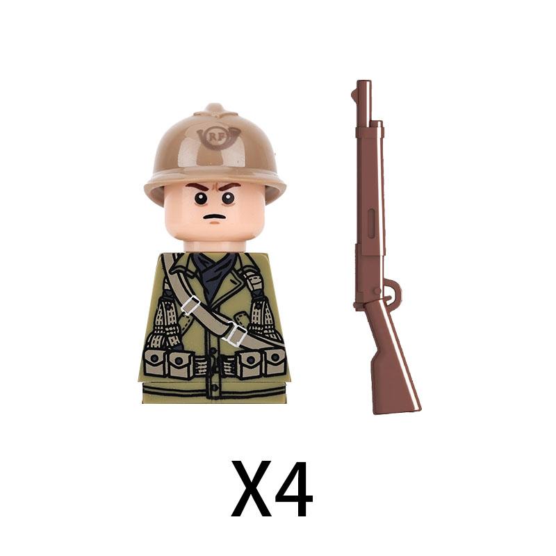 Military Soldier Figure Building Blocks British US French Army Weapons 101 Airborne Division Officer Infantry M1 Toys Gifts D126