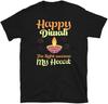 Happy Diwali The Light Warms My Heart Hindu Short Sleeve Unisex Men T Shirt Black