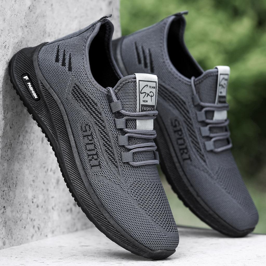 Sports Men's Shoes Breathable Casual Wholesale Spring and Autumn New Fly-woven Soft-soled Shoes Men