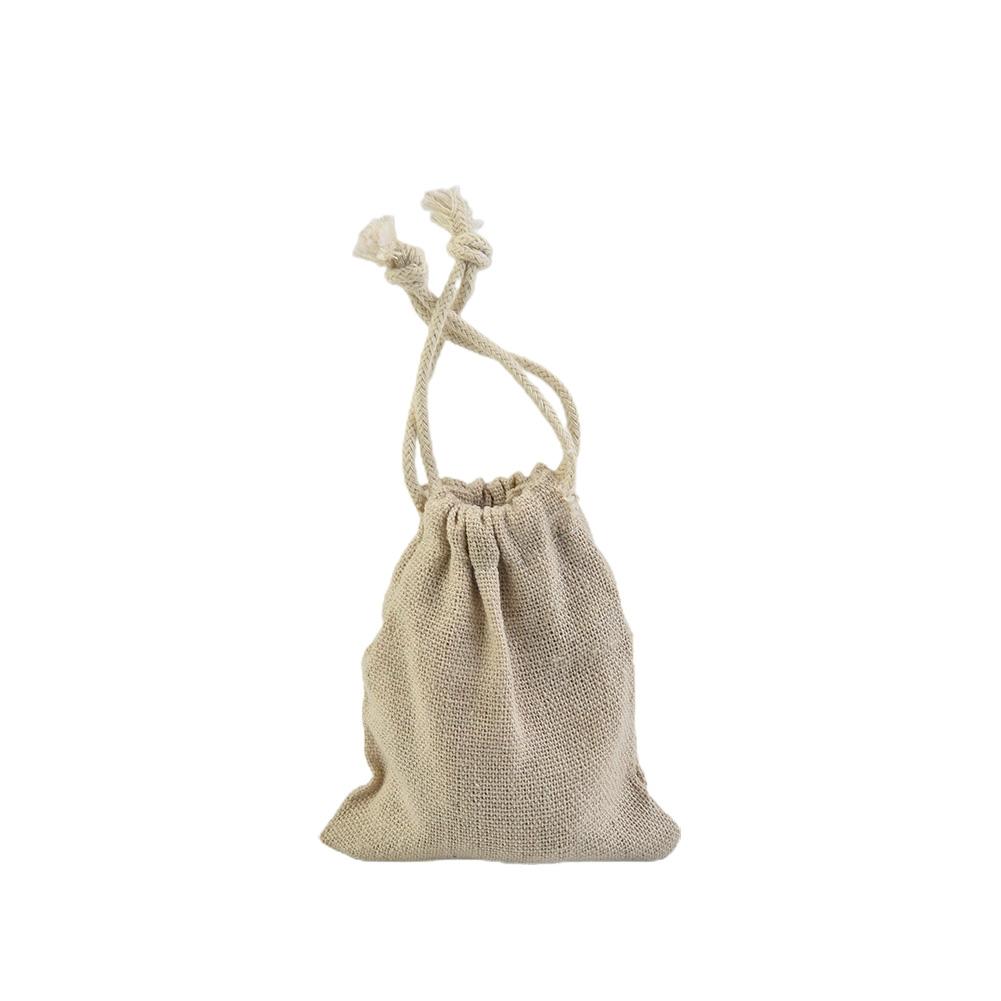 Drawstring Bags Small Linen Pouch Linen Color drawstring 50Pc hot Brand New