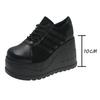 10CM Height Increase Womens Shoes Fashion Wedges High Heels Cosplay Shoes Laced Thick Soled Casual Shoes Women Platform Sneakers
