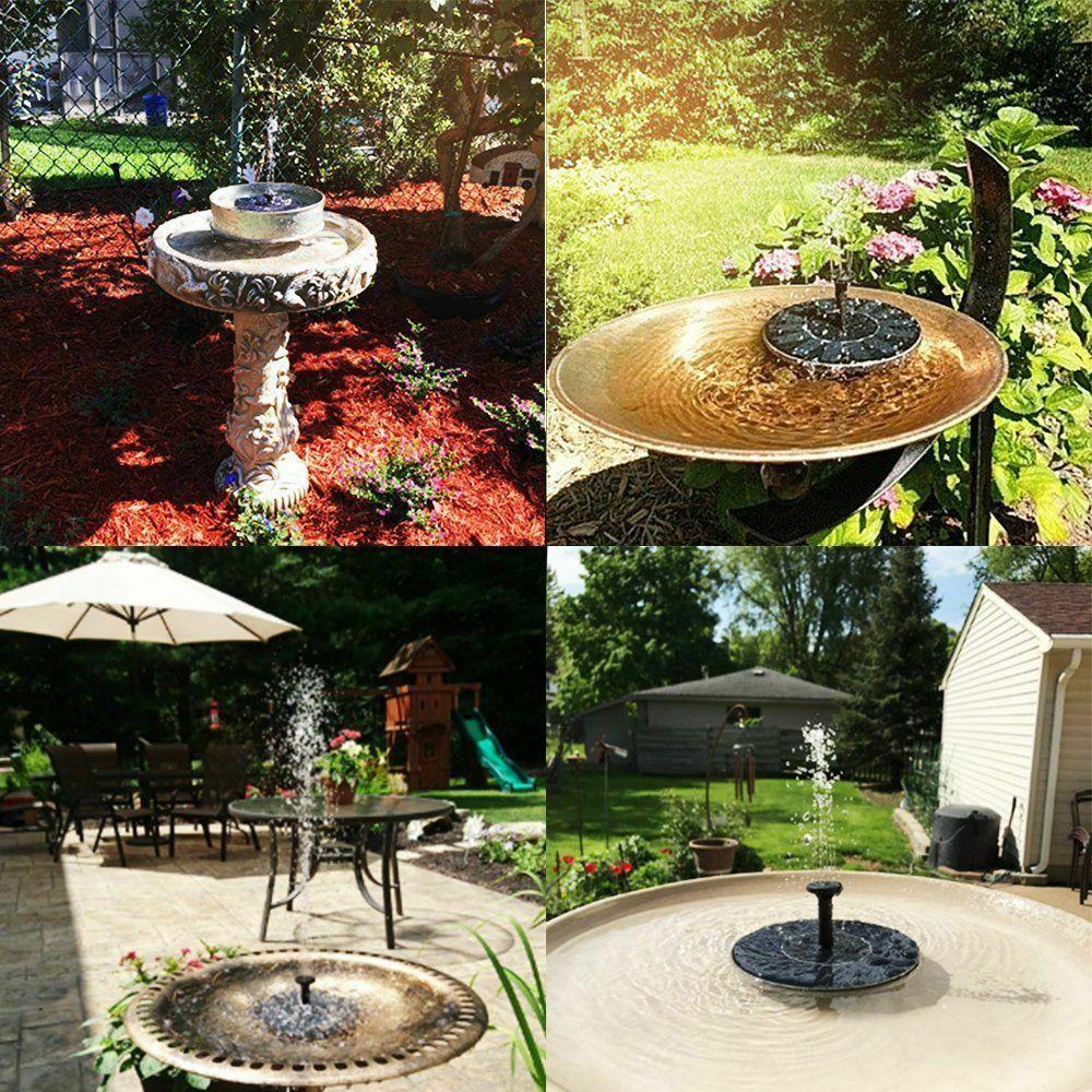 Solar Fountain Water Pump Garden Outdoor Pond Pool Bird Bath Tank Cistern Filtration Oxygenation Pump 4 Nozzles Water Cycle