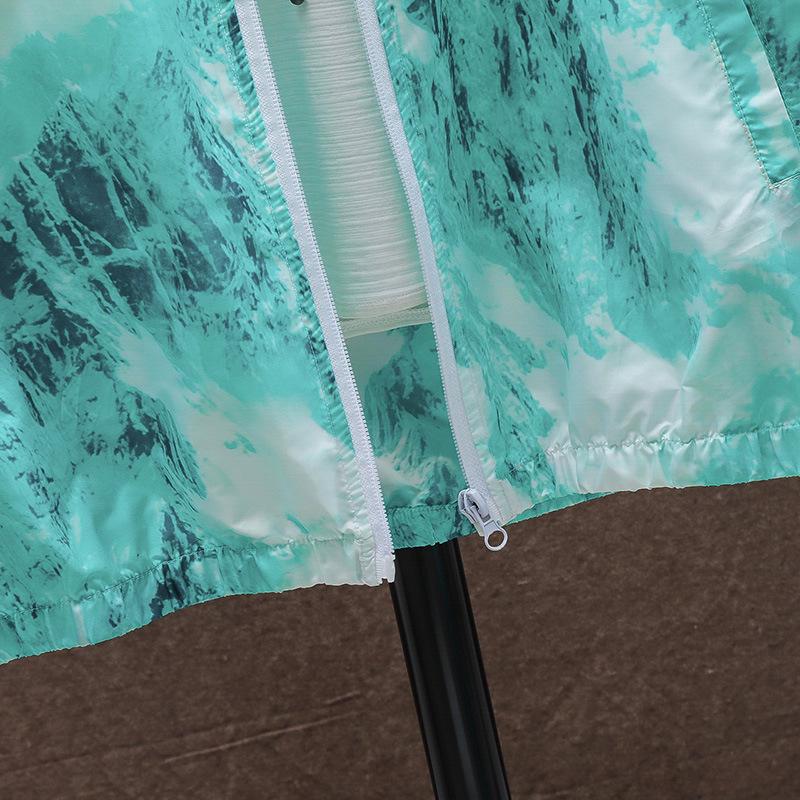 Dámske oblečenie na ochranu pred slnkom UPF50+ z ľadového hodvábu - Národný štýl, Anti-UV, Ležérne letné oblečenie na rybolov