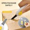 Portable Retractable Box Cutter Mini Magnetic Box Cutter Box Cutter Safety Lock For Opening Packages Cartons Box Opener Home Use