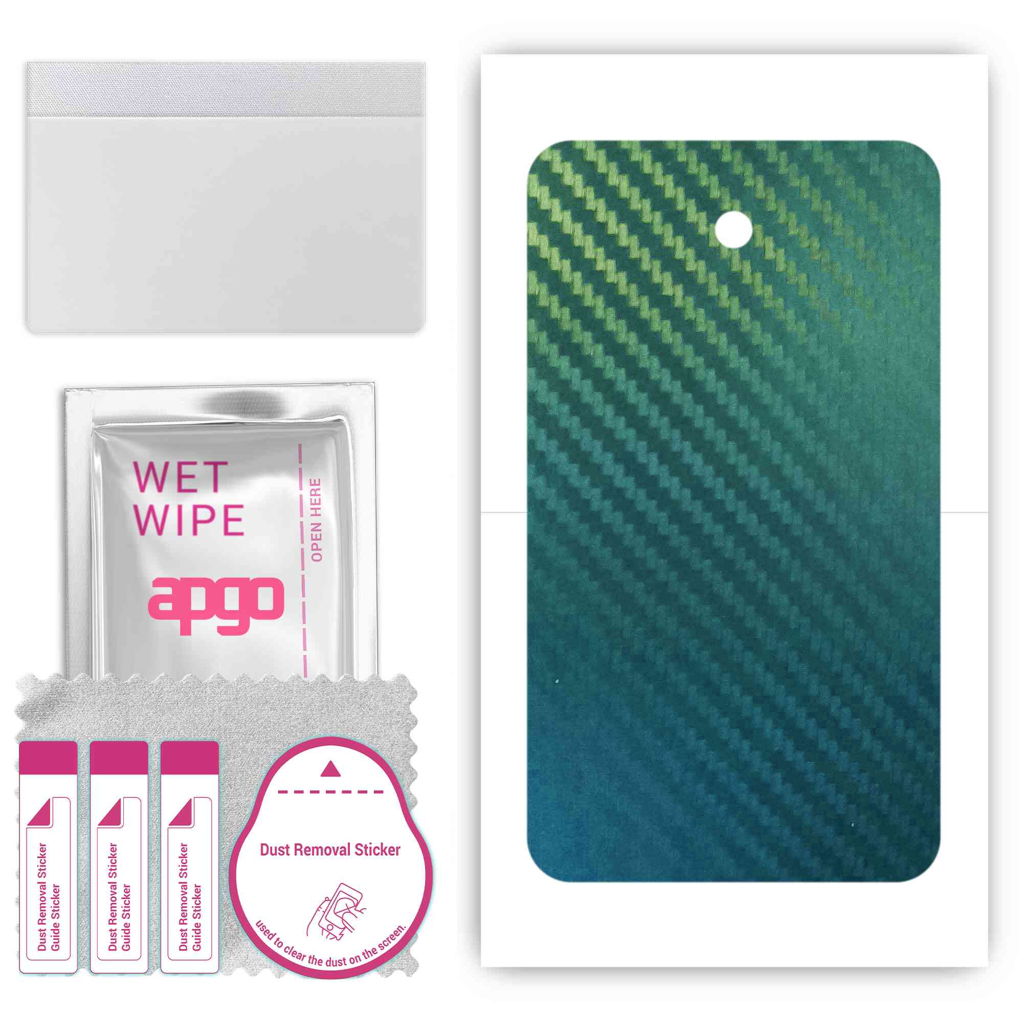 

apgo Protective Skin Sticker for the back compatible with Asus Foneoad 7 FE375CL, Wrap Film, Foil, Vinyl - Pattern Carbon Chameleon CAKA1