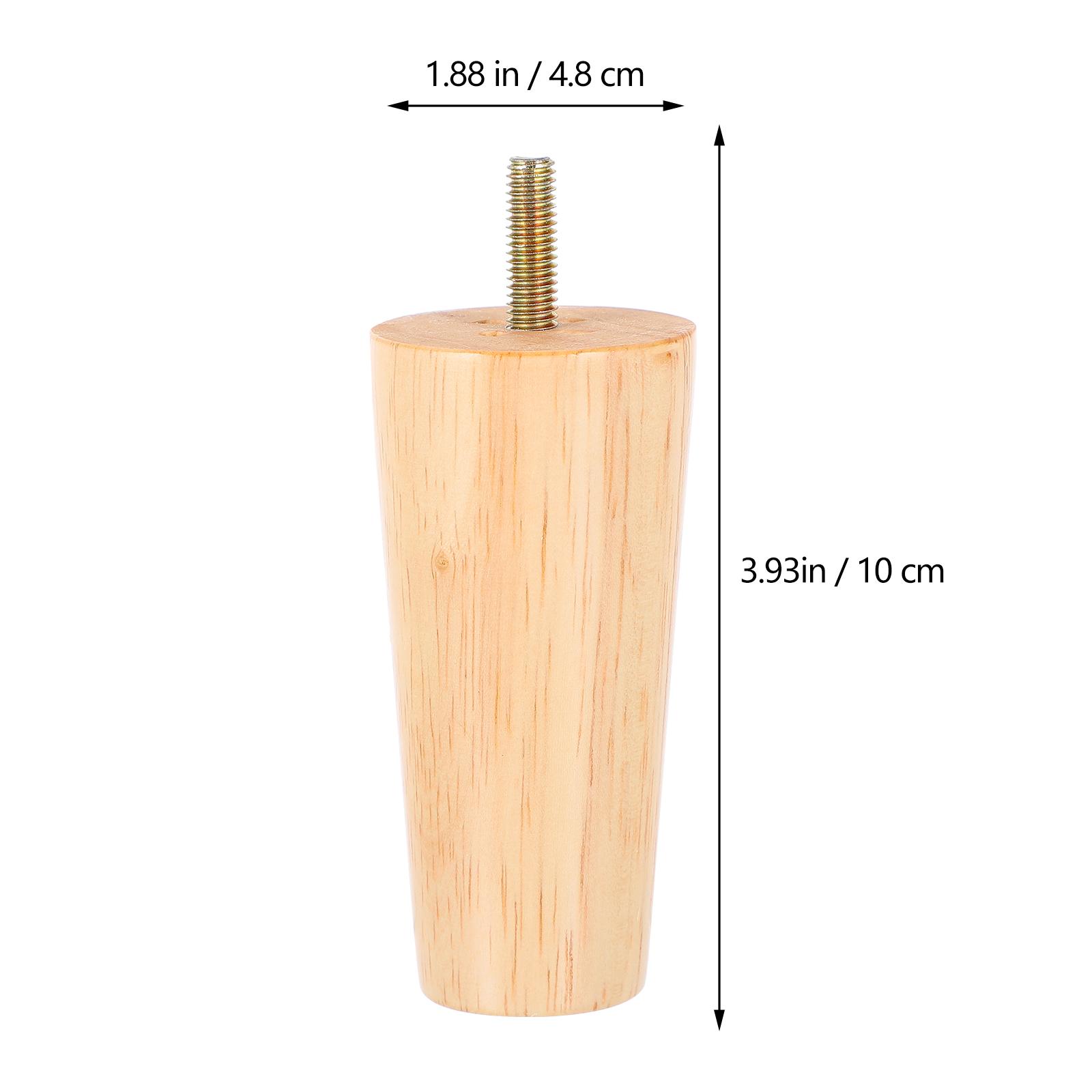

4pcs Wooden Furniture Legs Solid Natural Wood Polished Smooth For Sofa Table Cabinet Nordic Tapered Legs Replacement Feet