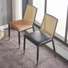 Nordic Wicker Chair with Soft Cushion - Cafe Leisure Wrought Iron Dining Chair
