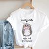 Pink Women Tshirts Casual Cute Cartoon Hedgehog Floral Graphic Print Female Tee Tops Harajuku Fashion Short Sleeve T Shirt Femme
