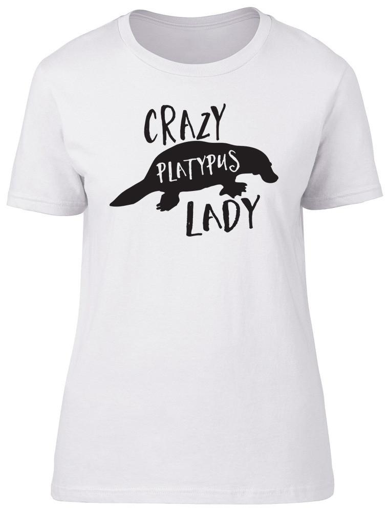 Crazy Platypus Lady Unisexs Ladies Short Sleeve Fitted TShirt