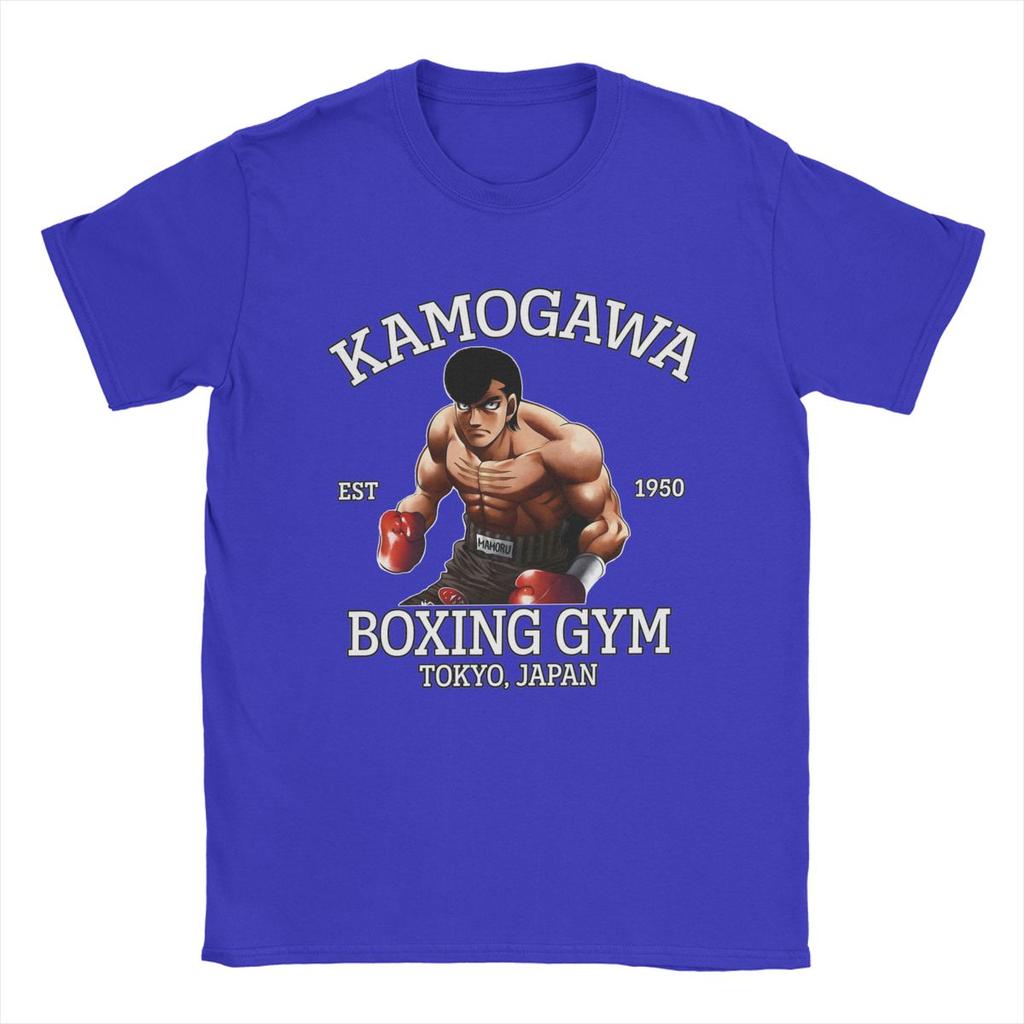 Kamogawa Boxing Gym Takamura T-Shirt for Men Hajime No Ippo Anime Humorous Cotton Tees Short Sleeve T Shirts Plus Size Clothes