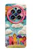 Applicable To vivoX200ultra Mobile Phone Case, New Oil Painting Town 9080pro Anti-drop All-inclusive X100spro