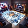 1PC Custom Name Bear Pilot Adventure Sky Theme Floor Mat Ideal for Living Room, Game Rooms, Office, Bedroom,Floor Mat Playful Design