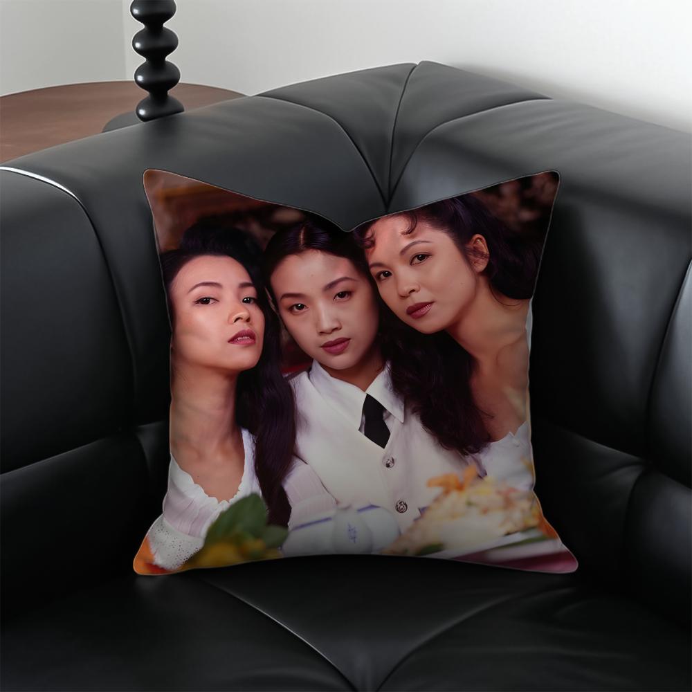 Classic And Nostalgic EEat Drink Man Womans Cushion Cover Pillow Case Antidustmite Invisible zipper silky plush cushion