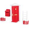 Wooden Door Set Exquisite Workmanship Vivid Details Saturated Color Tiny Wooden Tooth Fairy Door for 1:12