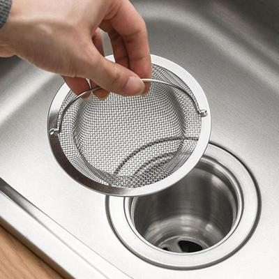 Metal Sink Strainer Stainless Steel Bathtub Hair Catcher Stopper Shower Drain Hole Filter Floor Drain For Kitchen With Handle