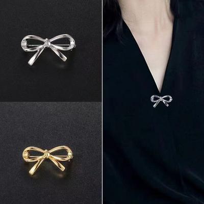 2Pcs Bowknot Lapel Pins Cute Bow Brooch Pins Women Fashion Collar Pin Stylish Accessory
