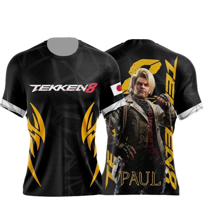 Bandai Tekken 8 Jin Kazama 3D T-Shirt For Men Women Kids Summer Sports Game Tee Summer Outdoor