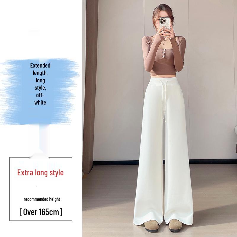 2026 Spring/Summer Women s High-Waisted Wide-Leg Floor-Length Sweatpants 2XL