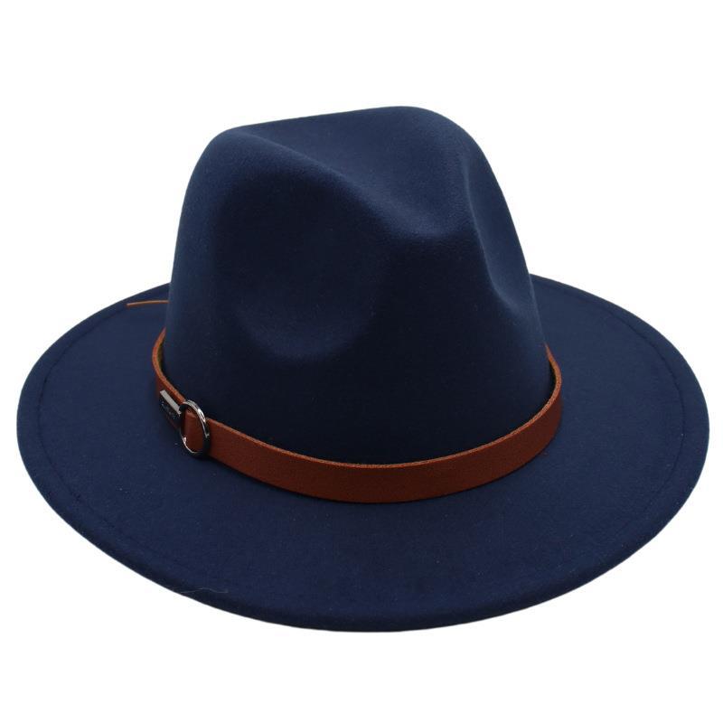 S New Retro British Top Hatsmall Belt Felt Hat Autumn And Winter European And American Jazz Hat Ins Style