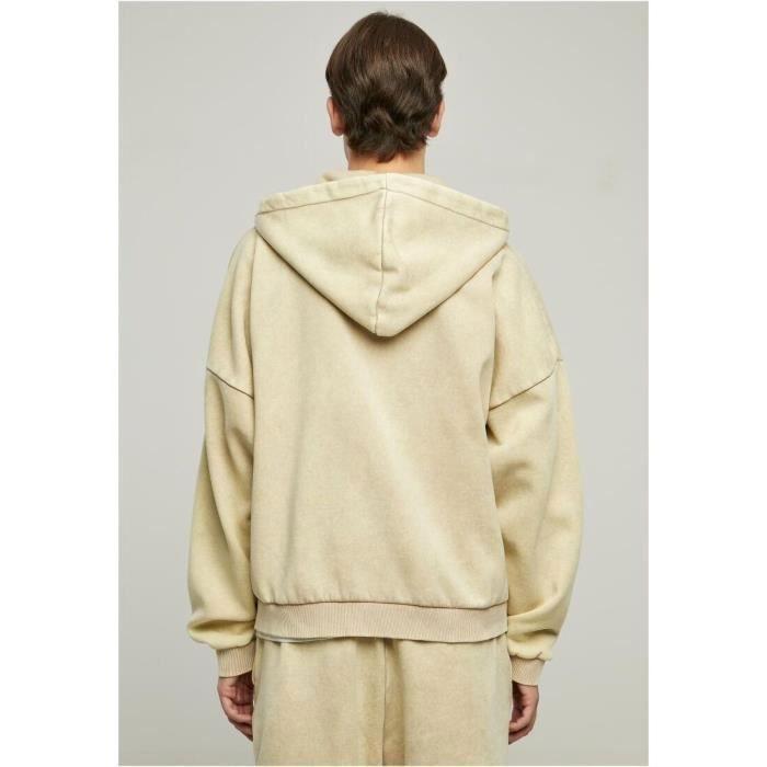 Sweatshirt à capuche zippé Urban Classics 90's Heavy Sand Washed
