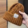 ins twist applique knitted wool hat children Internet celebrities autumn and winter versatile trend warm ear protection cold hat