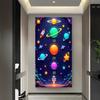 Fantasy Space Astronaut Rocket Kids Birthday Party Decorations Background Supplies Cartoon Cosmic Planet Photography Backdrop