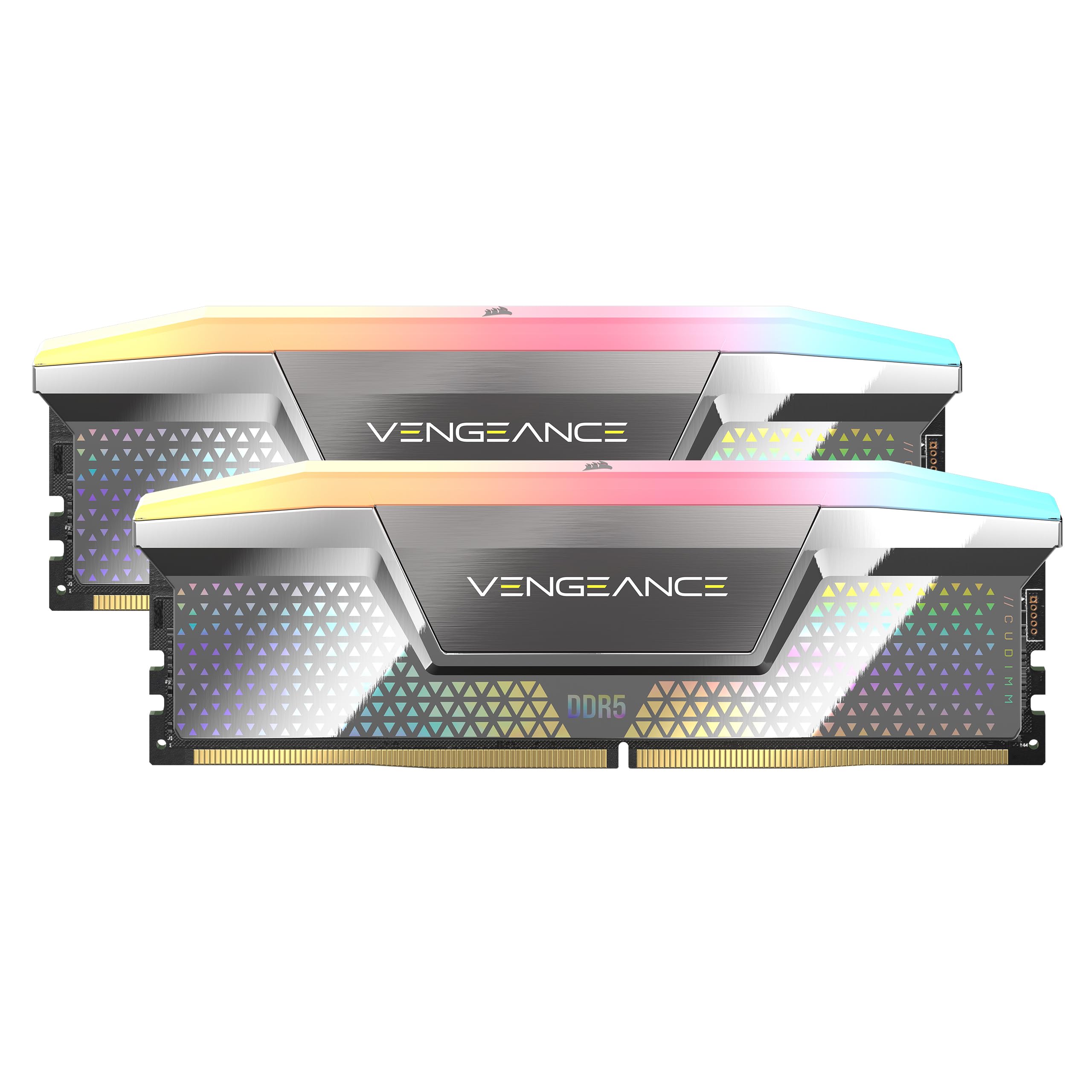 

CORSAIR Desktop PC Memory VENGEANCE RGB CUDIMM DDR5 Series Intel XMP Memory Kit 48GB Black x CMHC48GX5M2X8400C40 DDR5-8400MHz [24GB 2] чорний