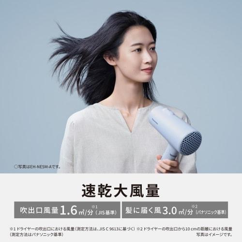 Panasonic Hair Dryer Ionity Negative Ion Quick Drying Large Air Volume EH-NE5M-H Dark Gray