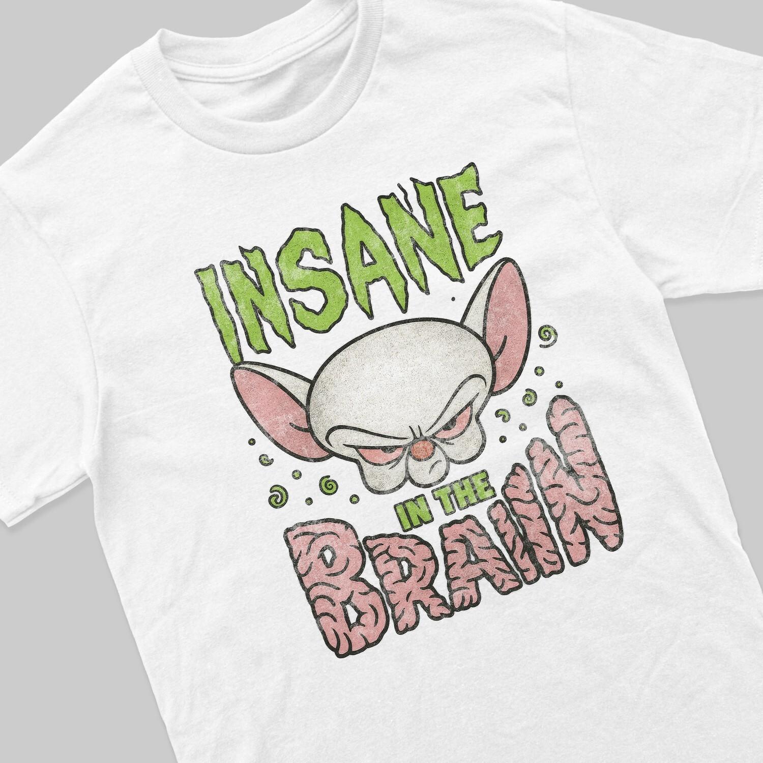 Pinky and the Brain Insane Cult T-Shirt Mens Womens Tees Top Funny and Creative Cartoon Saturday TV 2XL