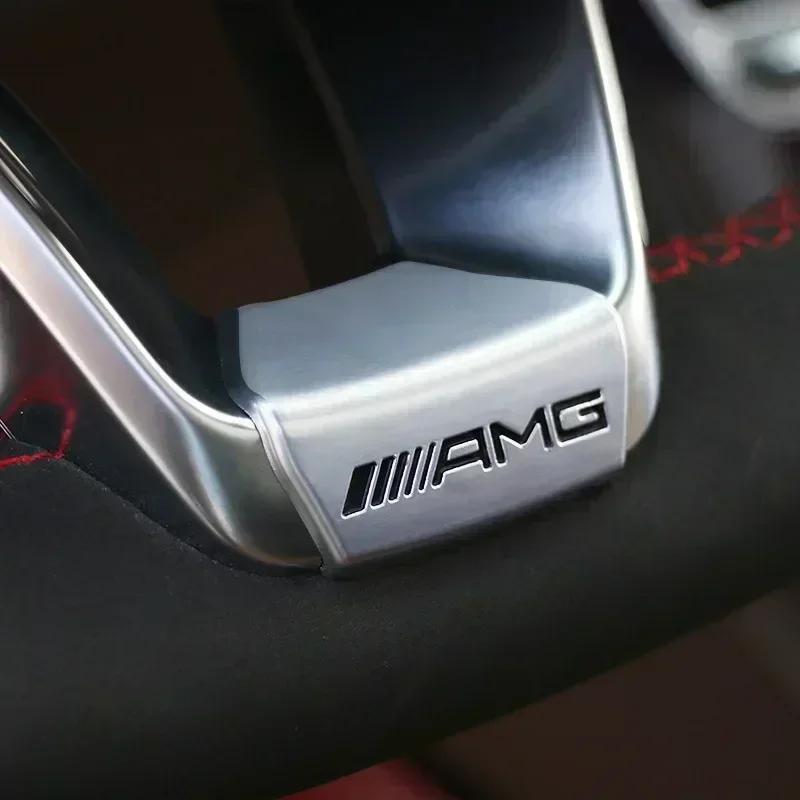 Emblemat Samochodowy Naklejka na Kierownicę Akcesoria Dekoracyjne Do Mercedes Benz AMG Brabus Smart Maybach W204 GLC CLA W205 W203 W206