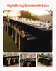 30 Pcs Black Chair Covers, Polyester Spandex Chair Cover, Stretch Slipcovers for Wedding Party Dining Banquet Flat-Front Chair Covers, Fits Chair
