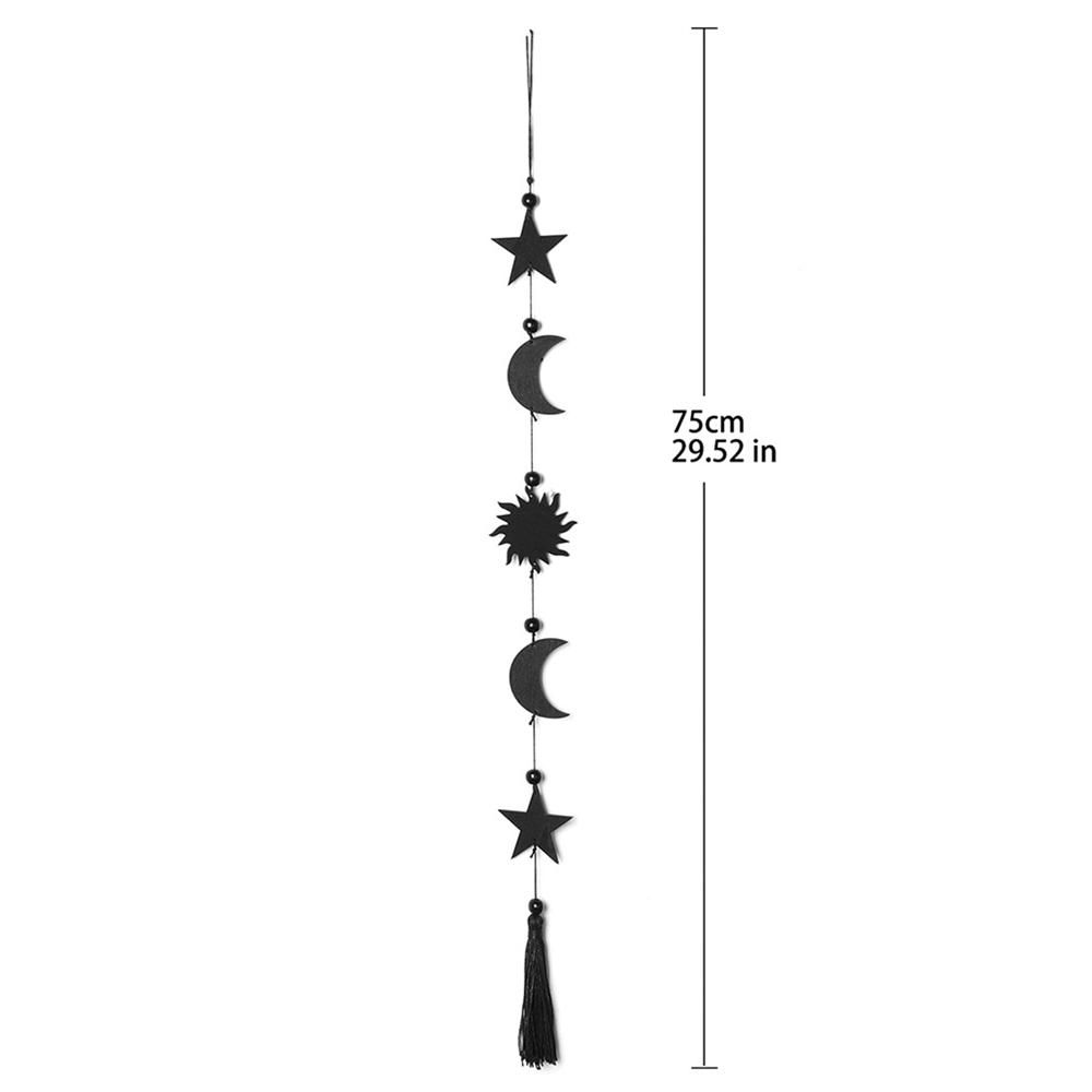 

Деревянный Настенный Подвес Фазы Луны Звезда Бохо Кисточка Небесное Украшение Рамадан Украшение Лунная Гирлянда Настенный Декор Домашнее Украшение
