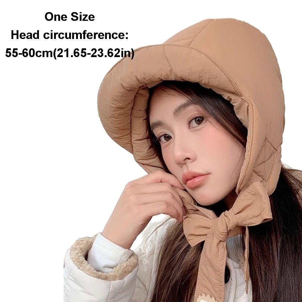 Winter Bomber Hats Down Cotton Bib Cap New Ear Protection Hat Men Women