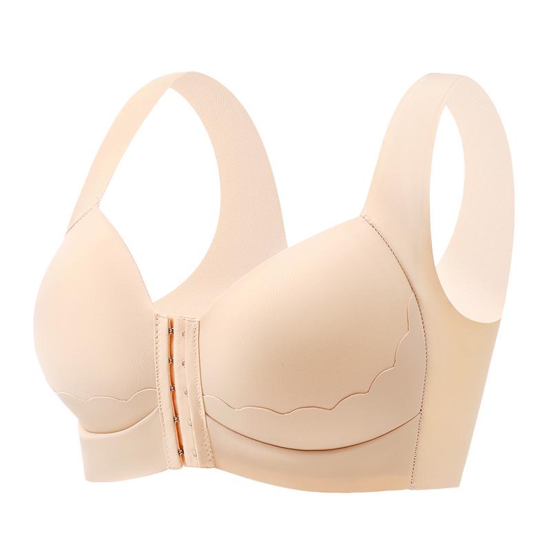 Large Front Button Adjustable Seamless Sports Bra for Women - Comfortable, No Underwire, Thin Design