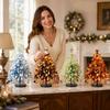 Beaded Christmas Tree Set - Decorative Holiday Tabletop Centerpiece for Christmas Home Decor