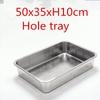 Square 304 Stainless Steel Circular Hole Rectangle Vegetable Fruit Washing Kitchen Utensil Colander Kitchen Sink Wash Basket