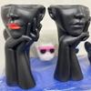 Abstract Face Silicone Mold Desktop Ornament Succulent Planter Flowerpot Mold
