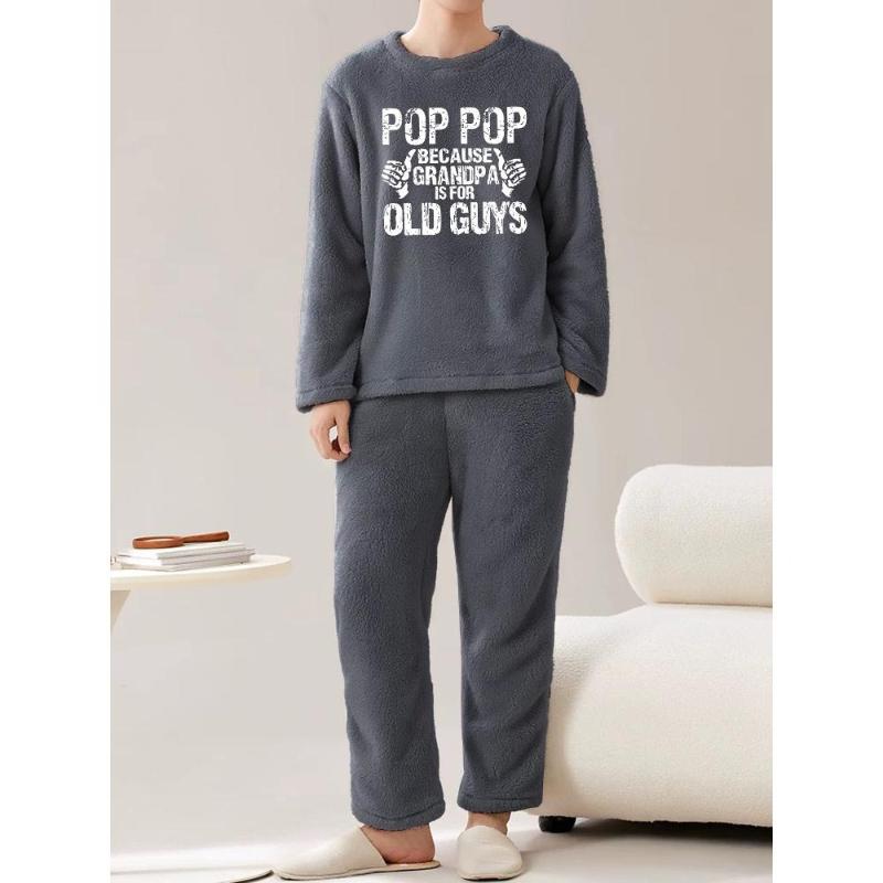 

Удобный мужской фланелевый костюм-двойка XXL серый