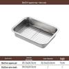 Rectangular Stainless Steel Draining & Roasting Pan with Filter Rack